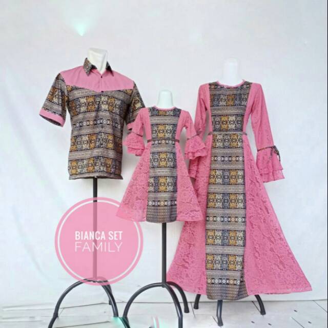 Couple Family Baju Anak Baby Bayi Remaja Dewasa Ibu Anak Dan ayah Bianca Set