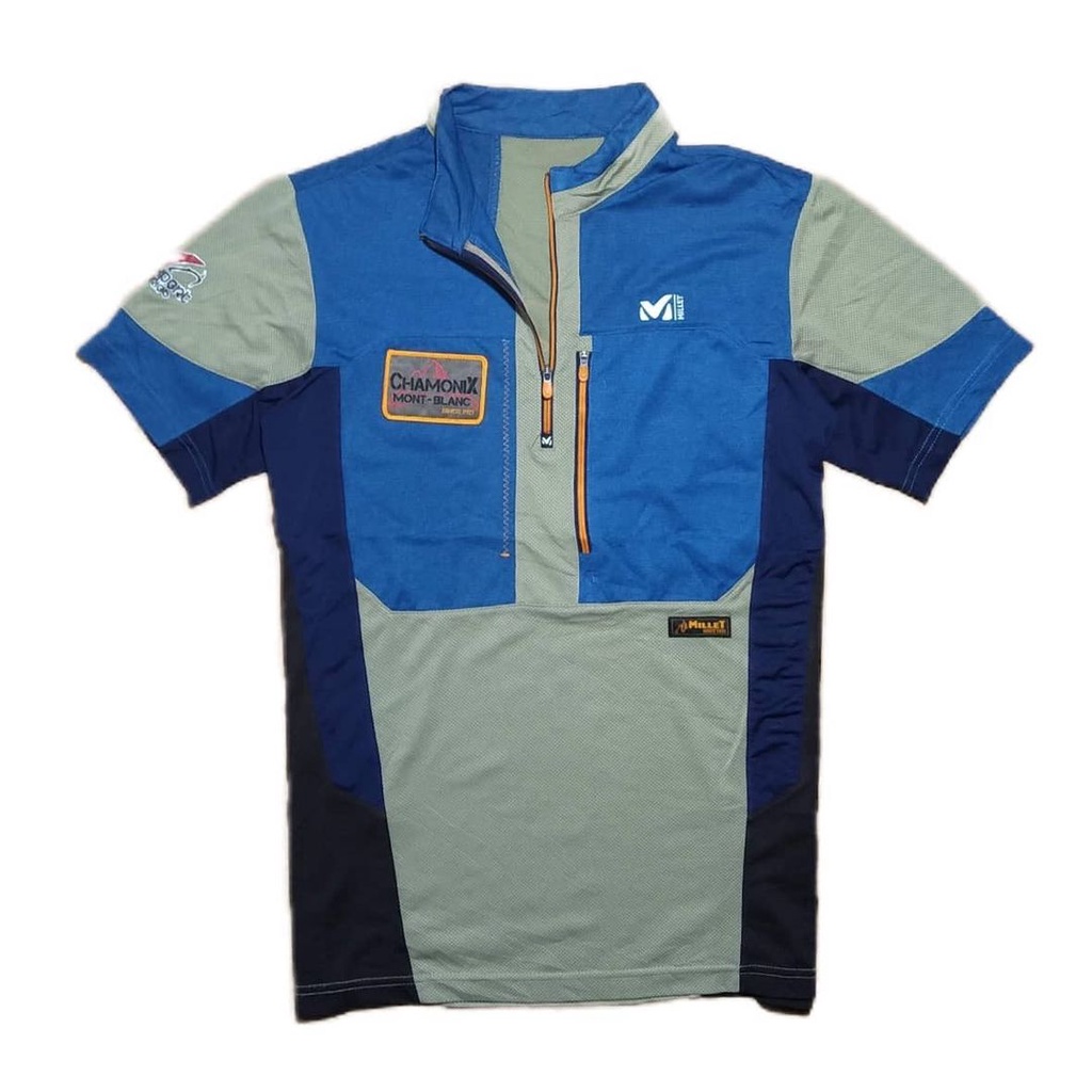 KAOS BASELAYER MILLET CHAMONIX MONTBLANC JERSEY OUTDOOR GUNUNG OLAHRAGA PRIA WANITA KASUAL UNISEX