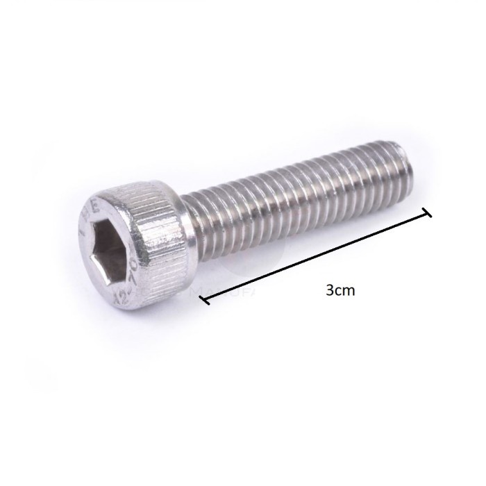 20emjfv Baut L Screw M5 M5X30 Stainless 304 Diameter 5Mm Panjang Ulir 30Mm 3Cm Fe02F0