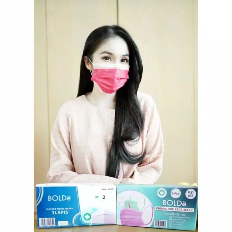 MASKER MEDIS DISPOSABLE 3 PLY - BOLDE MASKER 3 PLY ISI 50 PCS - FACEMASK