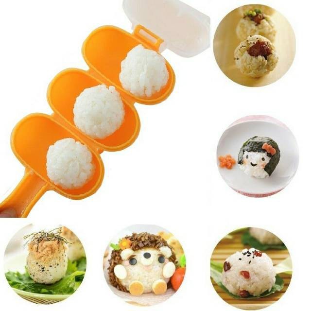 Rice Ball Shaker Bento / Cetakan Nasi Kepal Bulat FREE Centong Nasi