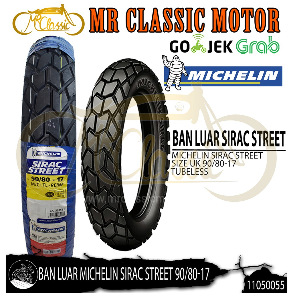Ban Luar Michelin Sirac Street 90/80-17 Tubeless