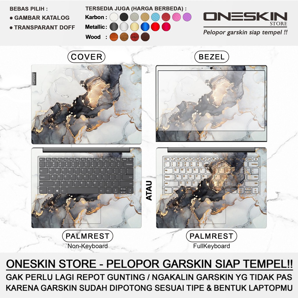 Garskin Stiker Laptop Pelindung Keyboard Screen Protector Lenovo ThinkPad X1 Carbon Gen 7 8 9 Gambar Full Body Silikon Bening Glossy Doff Anti Blueray