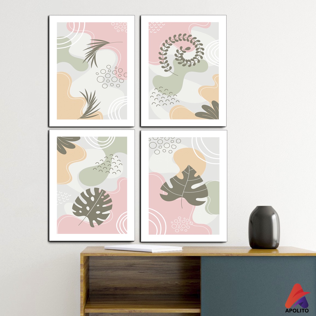 HIASAN DINDING  WALL DECOR BOHO ABSTRAK PAJANGAN POSTER KAYU HIASAN DINDING KAMAR RUANGAN ABSTRAK RAUNG TAMU