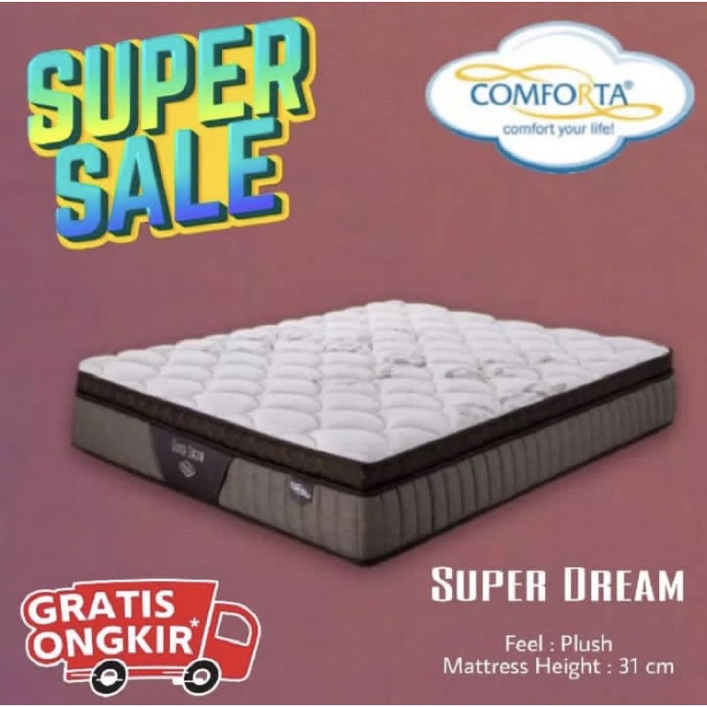 Spring Bed Super Dream Comforta Promo Murah Ready Makassar (matras only) springbed / mattrass / kasu