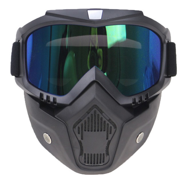 TaffSPORT Kacamata Mask Motor Retro Anti Glare Windproof
