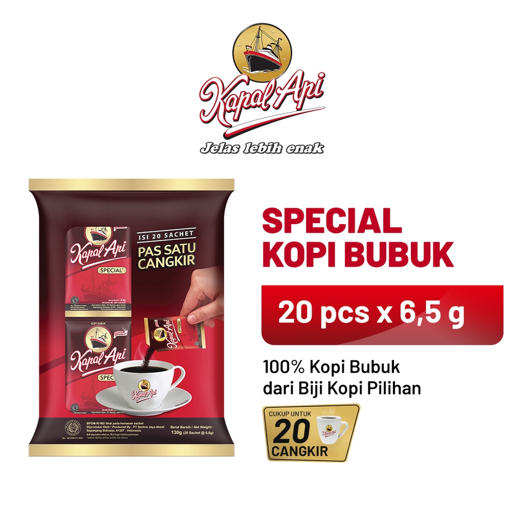 Harga Kapal Api Kopi Bubuk Special 6 gr X 20 sachet hari ini Sabtu, 24