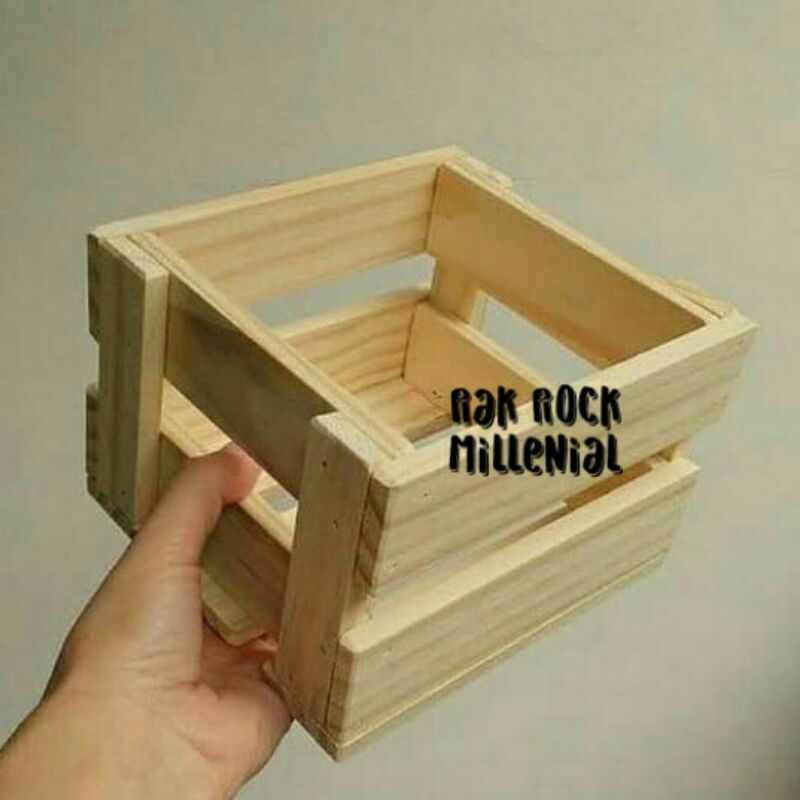 Wooden Storage Gift Box 25x25 x15 Box Hampers Kotak Kayu Serbaguna Kotak Hampers  Kotak Parcel