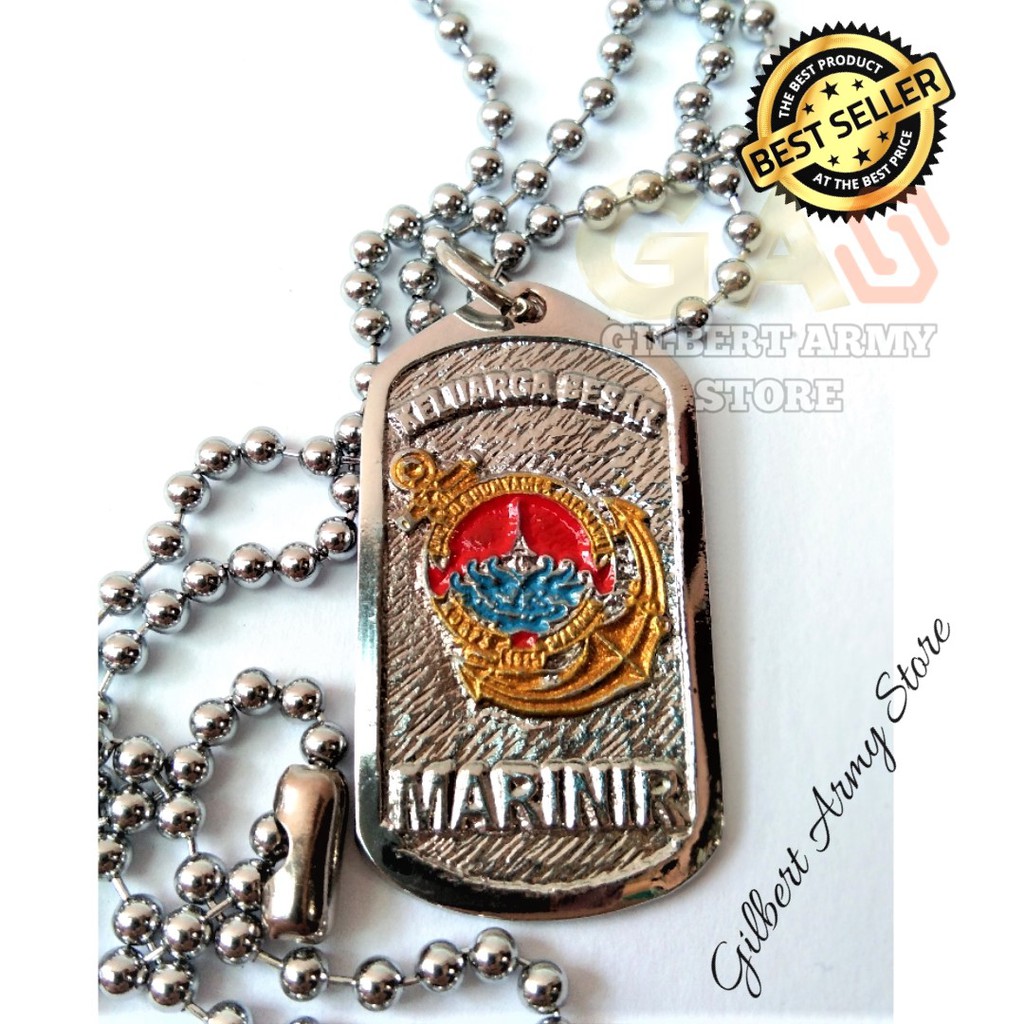 GILBERT ARMY STORE Kalung Pria Marinir Kalung Tni Cor Titanium Anti Karat Murah