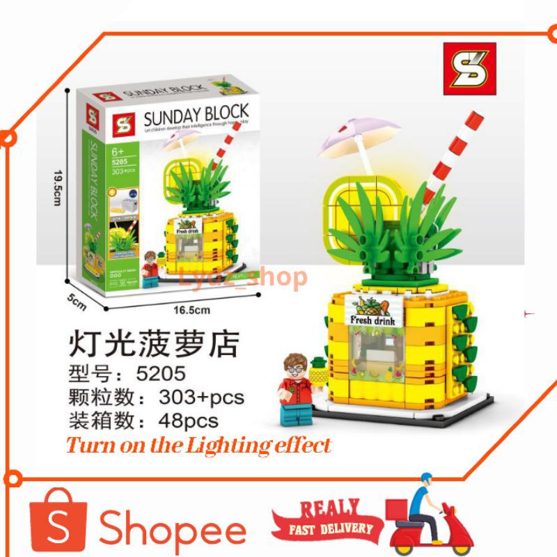 Mainan anak Brick Sunday Block 5205 Mainan anak perempuan Lego shop lego friends mainan pineapple