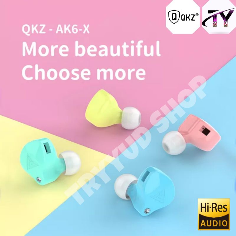 QKZ AK6-X In Ear Hifi Earphone subwoofer Sports With Mic Headset Music Headphone Gaming with Box