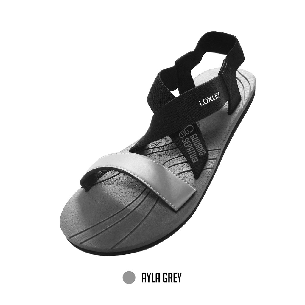 LOXLEY Sandal Gunung Wanita Ayla Sendal Outdoor Cewek Abu &amp; Merah 37-40