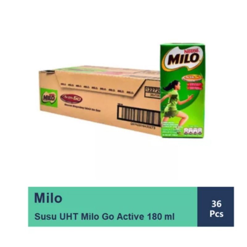 

Susu UHT milo coklat active-go 180ml 1 dus isi 36pcs