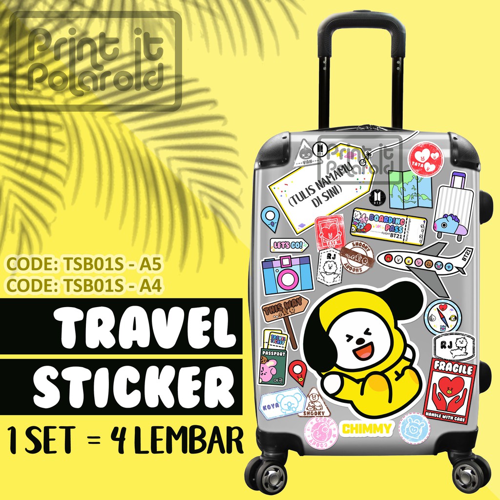 TRAVEL STICKER 4 Lembar stiker koper