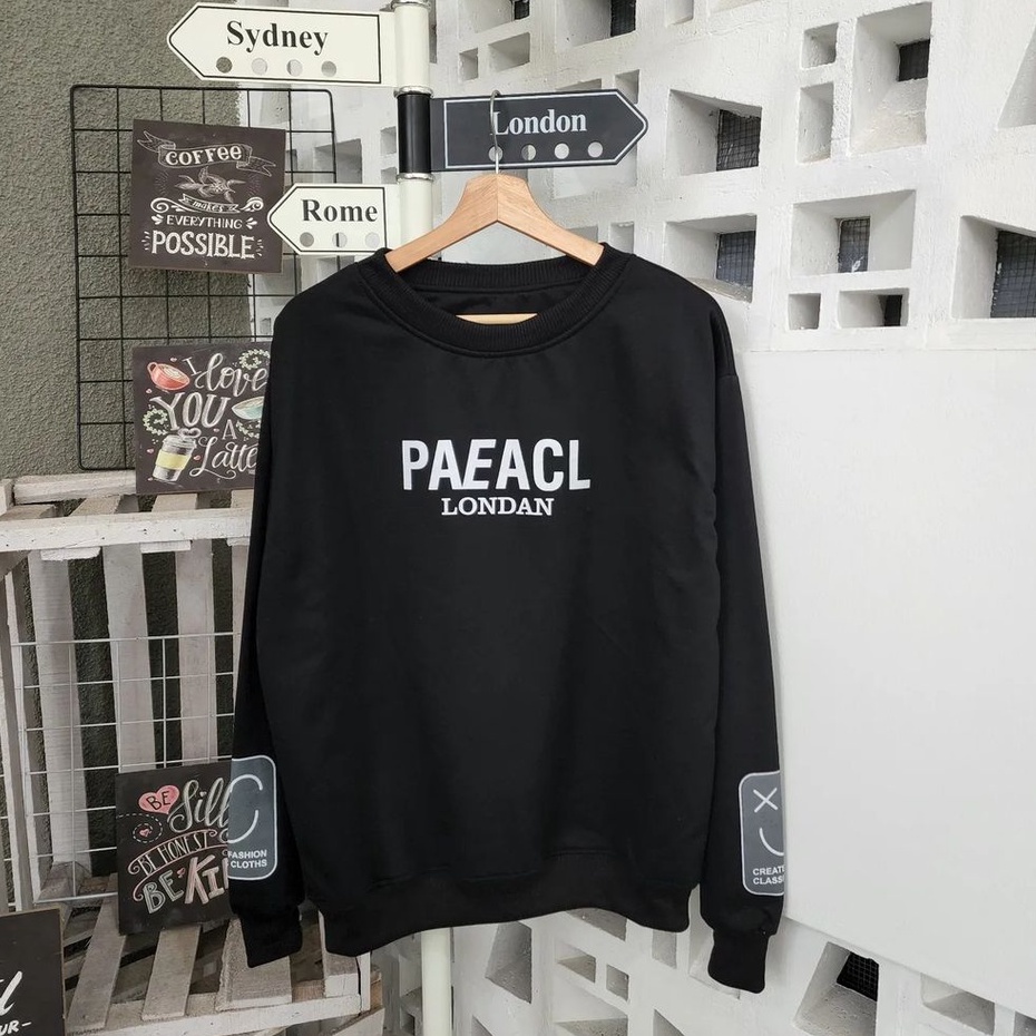 Sweatshirt PAEACL bahan fleece tebal