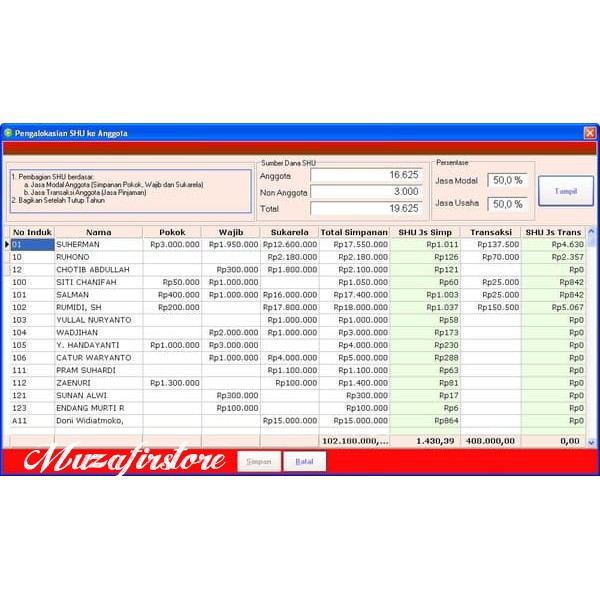 SOFTWARE KOPERASI TRANSKOPS TERBARU / APLIKASI SIMPAN PINJAM UNLIMITED