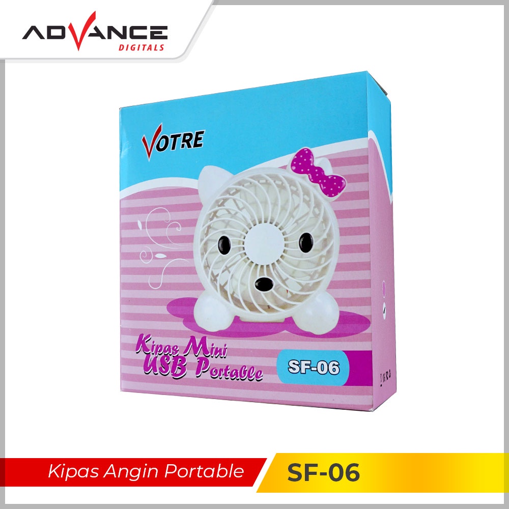 Advance Digitals Kipas Mini USB Karakter Hello Kity Lucu Portable SF-06 Garansi Resmi