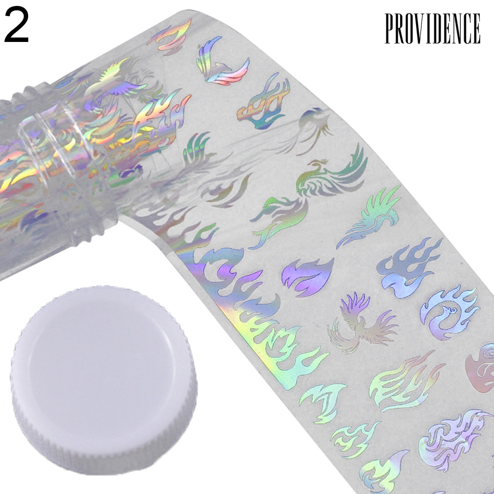 Providence Laser Flame Print Nail Art Sticker Adhesive Decal Removable Manicure Decoration