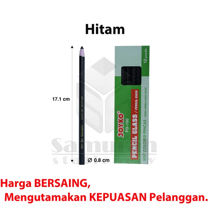 

Pensil Kaca Warna Joyko PG-100 / Pencil Glass Dematograph PG 100 - Hitam
