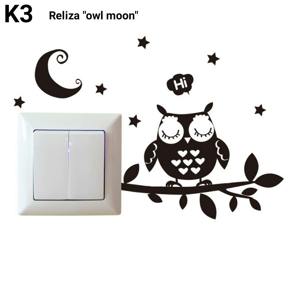 RELIZA WALL STICKER / STIKER DINDING SAKLAR DAPUR KITCHEN OWL DAN KUCING