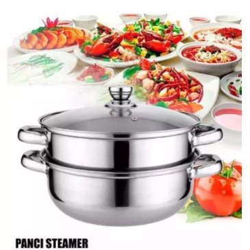 PANCI KUKUS STEAMER 2 SUSUN/ DANDANG STEAMER KUKUS STAINLESS