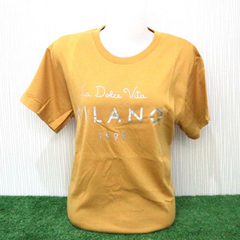 Kaos Oblong Atasan Wanita - Milano - Warna Mustard