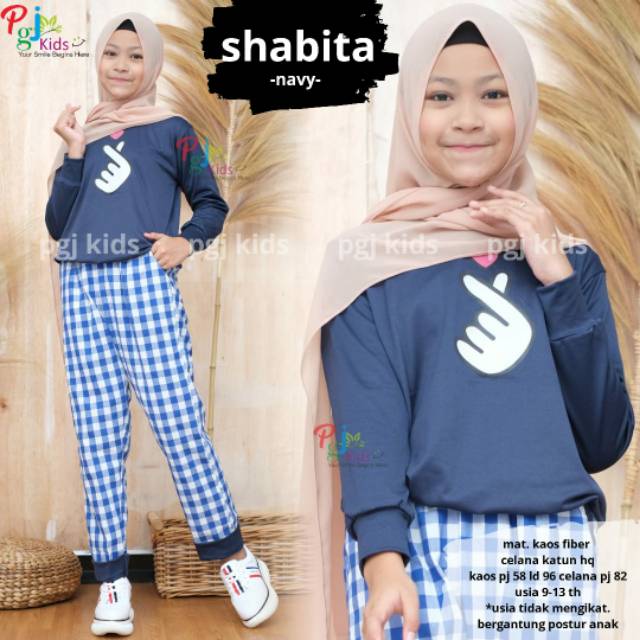 Shabita Kids Set - Dress Sarangheo Setelan Anak Perempuan Muslimah Syari Original By PGJ (COD) BTC