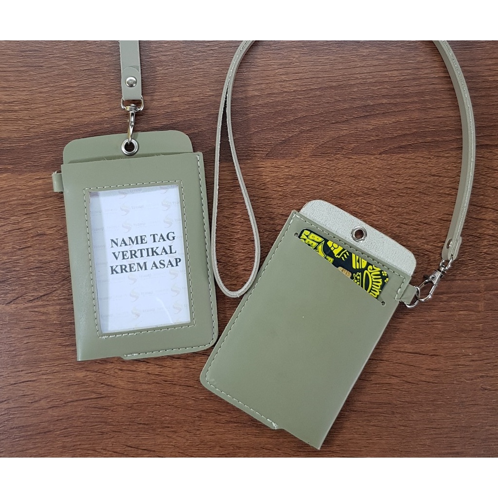 

NAME TAG ID CARD HOLDER KULIT IDCARD KULIT GANTUNGAN NAMA AR40