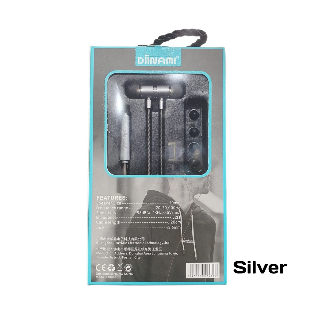 Handsfree Super Bass Diinami DM-E25 magnet flip super bass