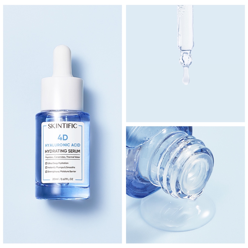 SKINTIFIC - 4D Pure Hyaluronic Acid Hydrating Serum Glowing Mist Serum 5% HYALURONIC ACID 20ml Serum Pelembab [BPOM]