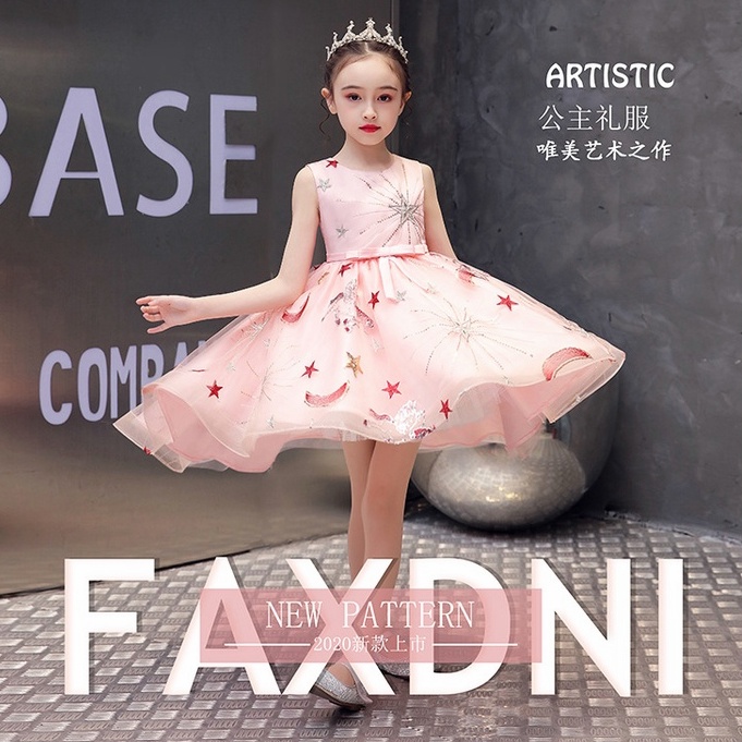 Gorgeous Penjualan Panas Unicorn Gaun Putri Anak Perempuan Gaun Party Unicorn Dress Anak Perempuan