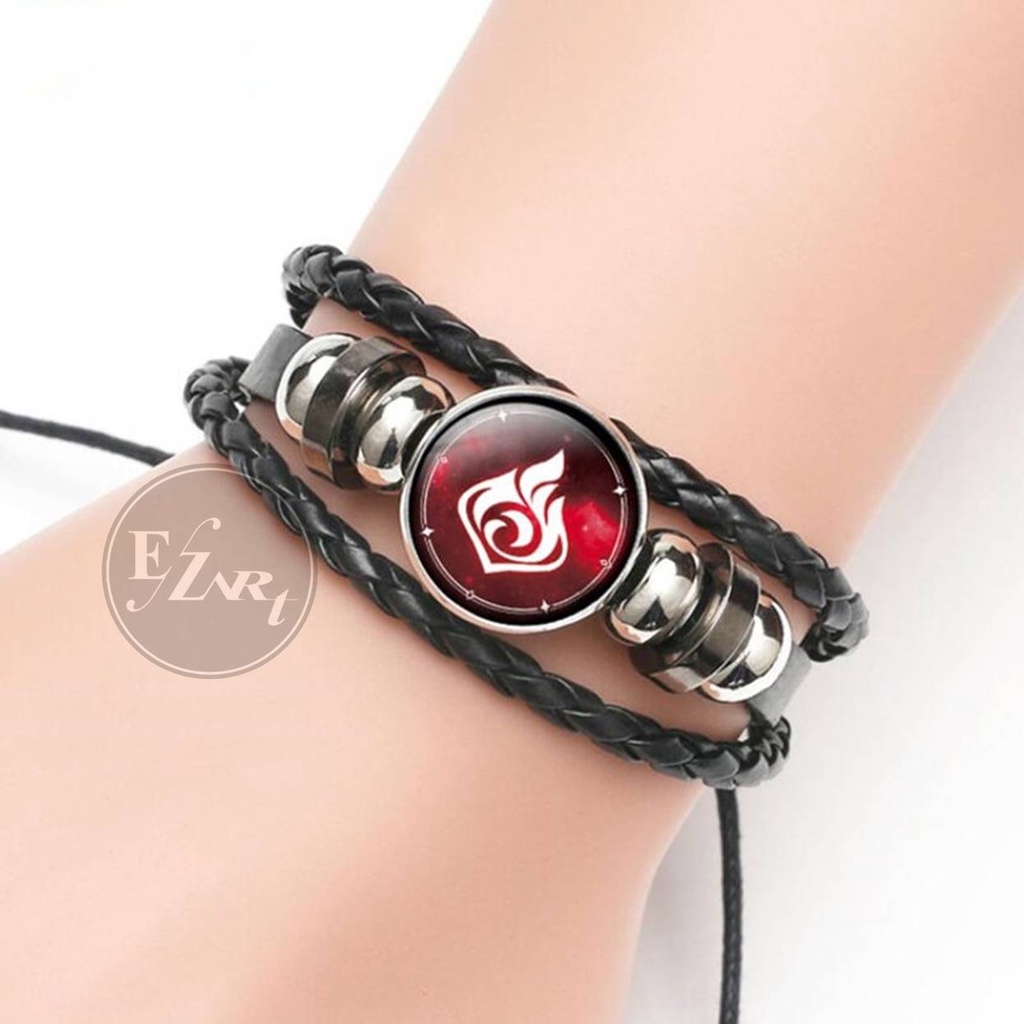 GELANG ELEMEN GAME GENSHIN IMPACT 3D EYE OF GOD WATER THUNDER ICE ROCK GRASS WIND FIRE