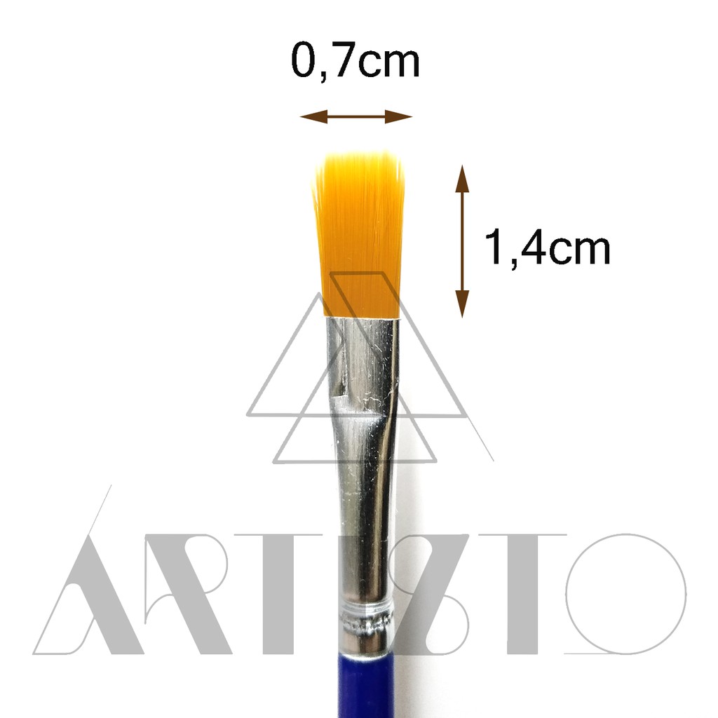 

Kuas sedang ukuran 6 (Flat brush)