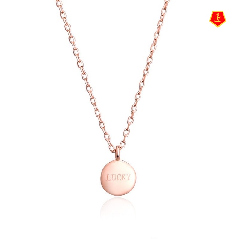 [Ready Stock]Lucky Little Golden Beans Necklace Women's Korean-Style Simple Fashion