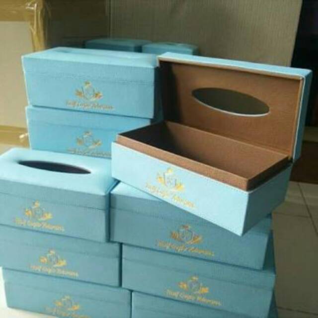 Box tissue PU Leather/ Kotak Tissue Kulit Sintetis u/ souvenir