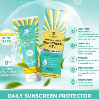 CODE-650|⭐ ❤BEILA COSMETIC❤ AZARINE HYDRASHOOTHE SUNSCREEN GEL SPF45+++⭐trims,.ya