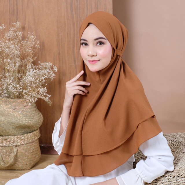 Khimar Malika 2 Layer - Hijab Syar i
