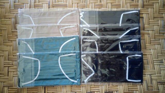 Masker Kain Rangkap  2 Ply Warna Campur Ready Kain Oxford Grade A Premium Quality Anti Virus Corona