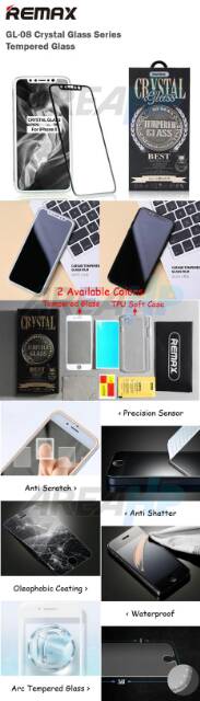 Remax Crystal Set Tempered Glass TPU Soft Case iPhone 6 6S GL-08