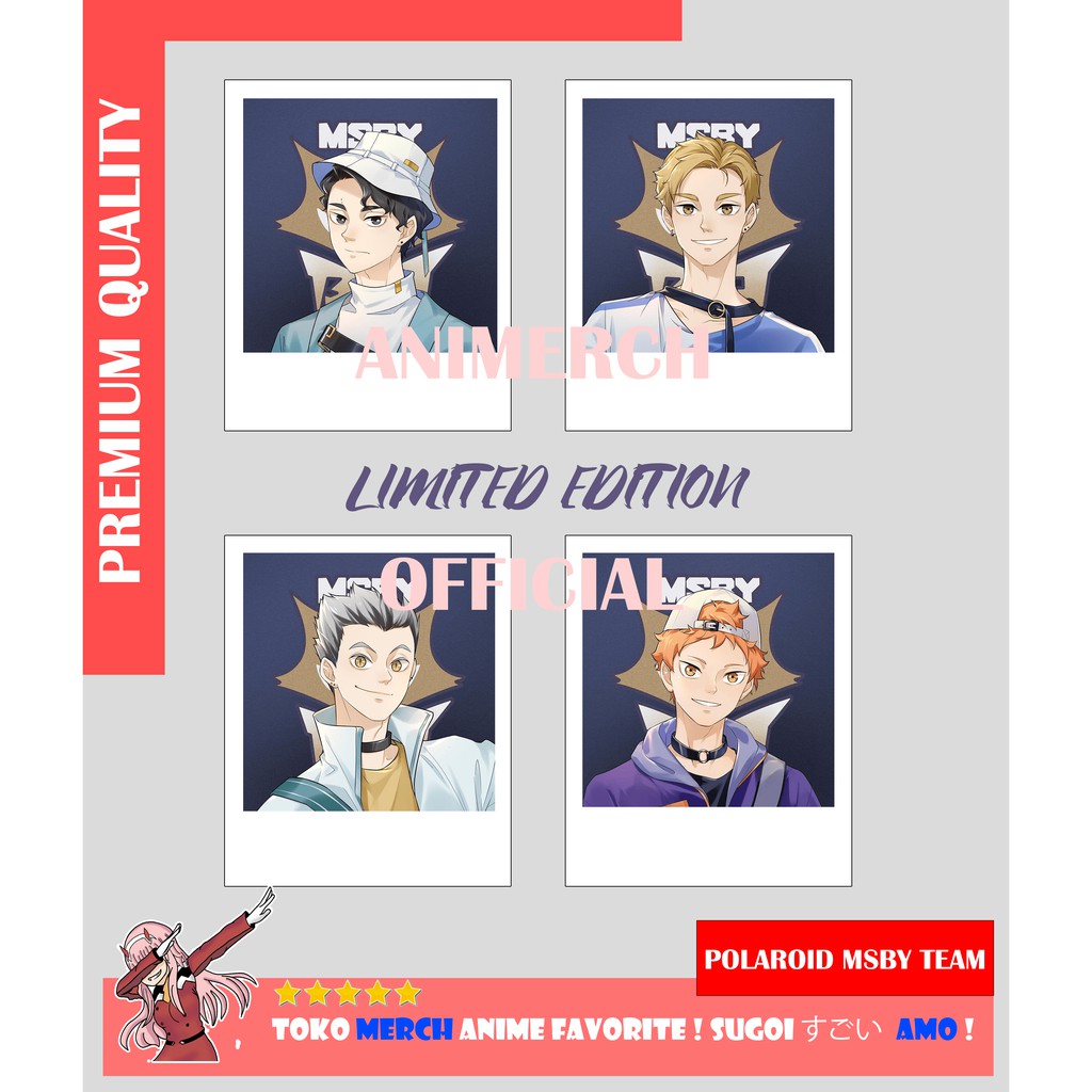 Haikyuu Polaroid Premium Art Print Sakusa Bokuto Atsumu Hinata | Polaroid Poster Anime MSBY TEAM