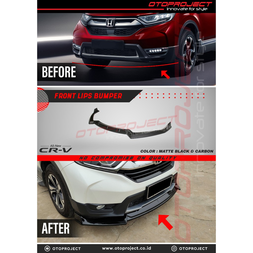 List Bumper Depan All New HR-V Front Lips Bumper Honda HRV Hitam