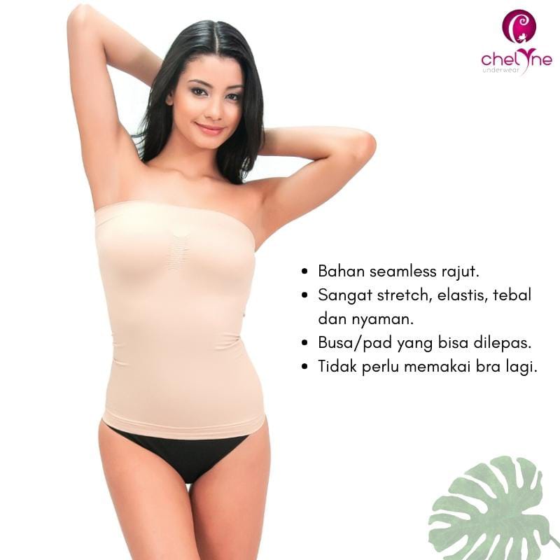 Chelyne Kemben Daleman Busa W008 Bahan Seamless Rajut Free Size - Bisa Lepas Busa