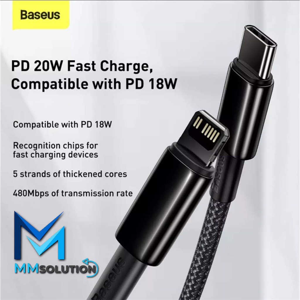 Baseus Tungsten Gold Kabel iPhone Fast Charging Type C to Lightning PD 20W