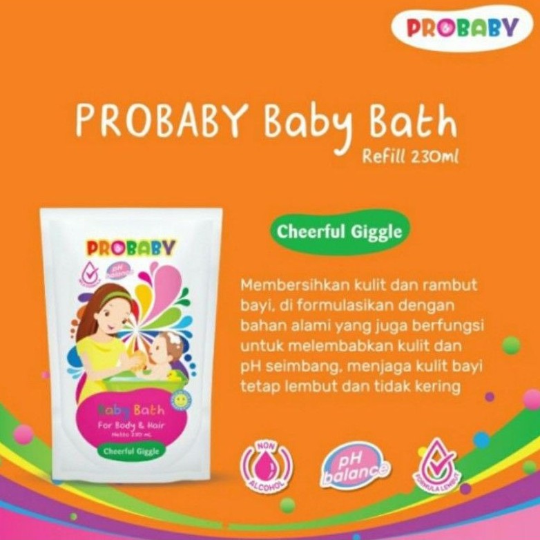 PROBABY Baby Bath Refill 230ml Sabun Mandi Bayi Baby Wash