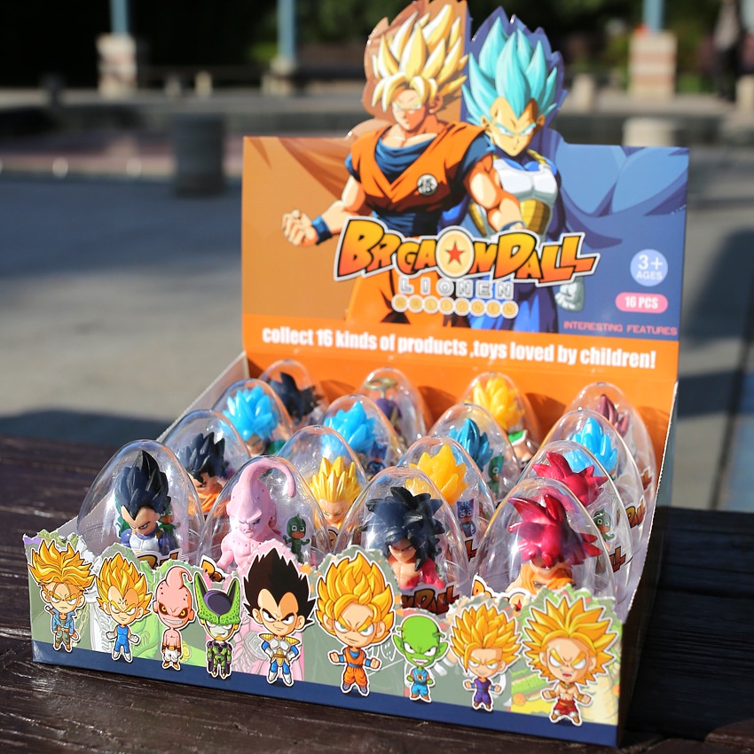 1pcs Random Anime Dragon Ball Angka PVC Super Saiyan Freeza Goku Vegeta Boneka Action Figure Gashapon Mainan Untuk Anak