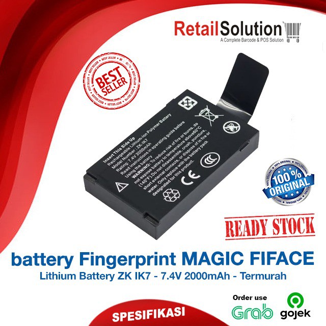 Battery Baterai Mesin Absensi Fingerprint Magic FIFACE / FI-FACE