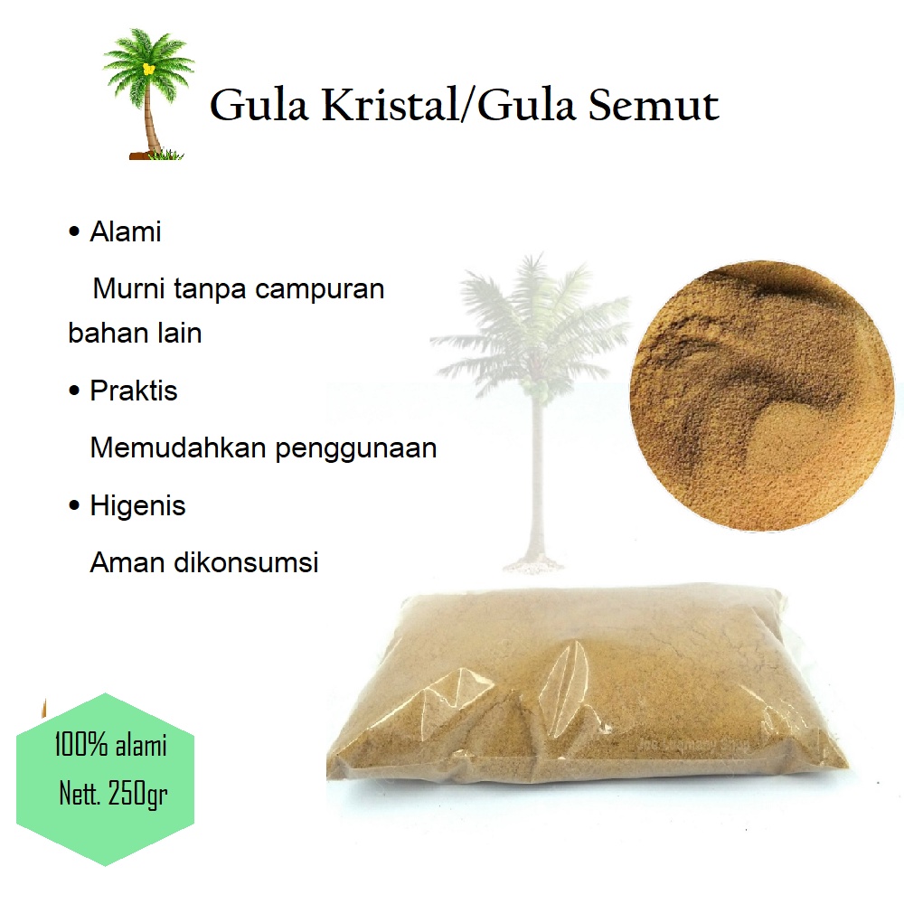 

Gula Kristal Gula Semut ORGANIK berat 250 gram