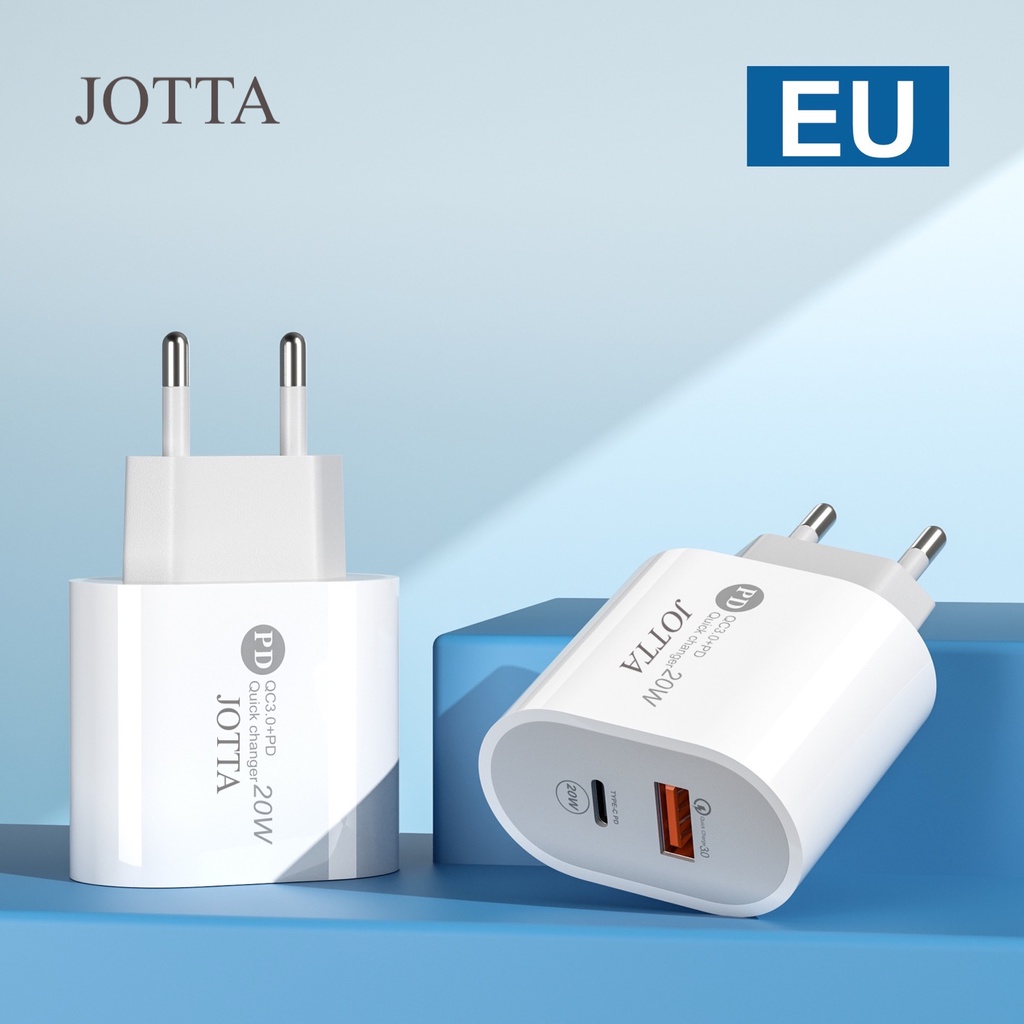 Kepala adaptor charger JOTTA 3.1 A Quick charging fast charging Type C Super cepat original.