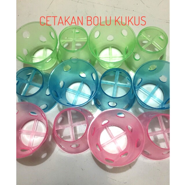 Cetakan Bolu Kukus Bahan Plastik warna isi 12 pcs