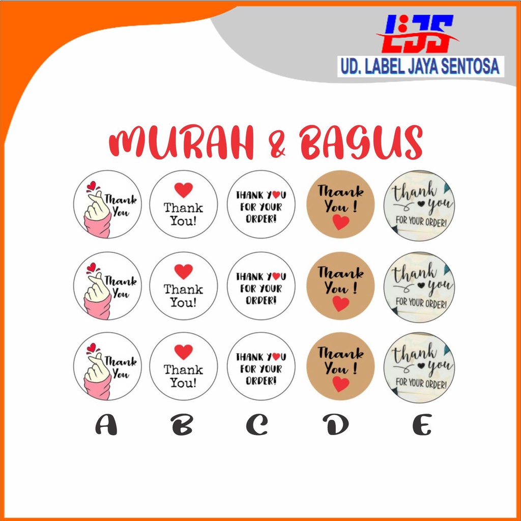 

[isi 100pcs]SALE !!! Stiker Label Thank You Label Jaya